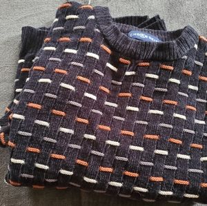 Vintage Striped Grandpa Sweater